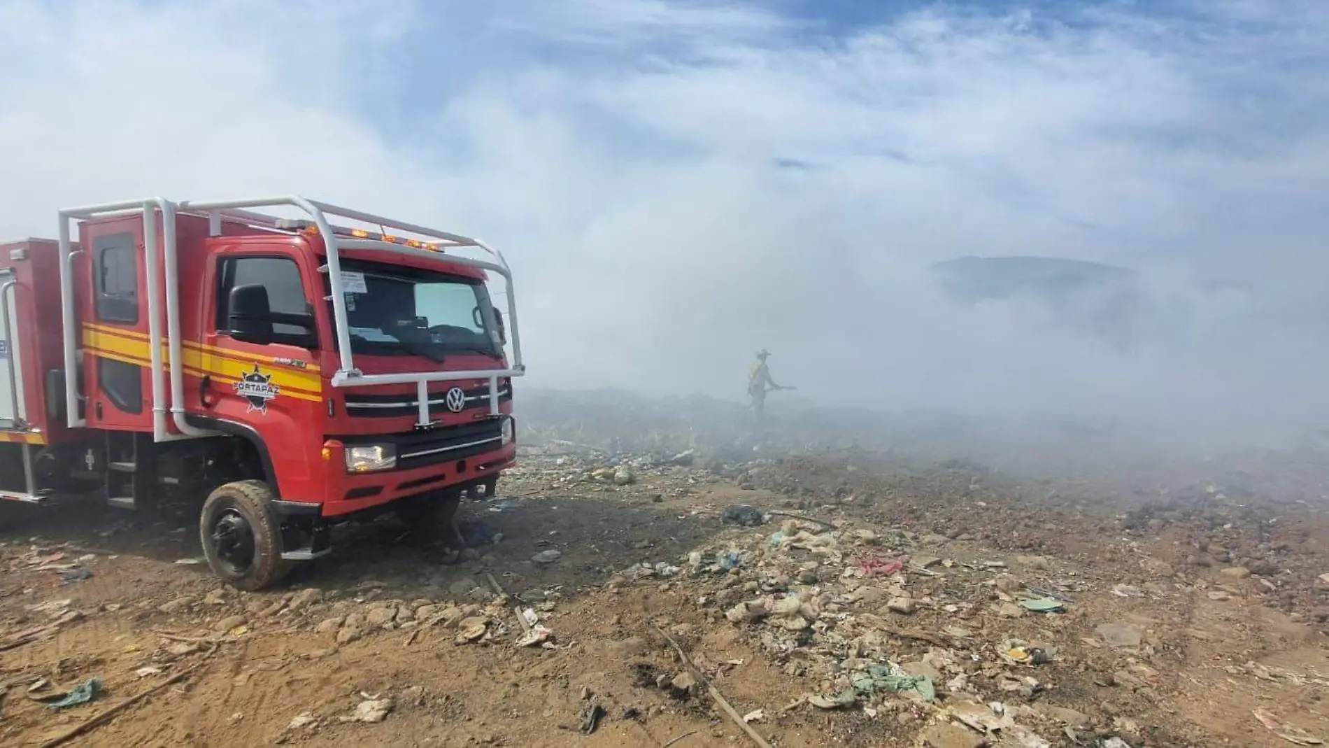 Incendio en basurero